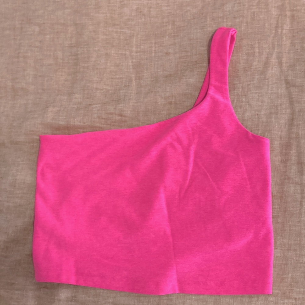 Beyond Yoga One Shoulder Hot Pink Workout Top, Worn Once